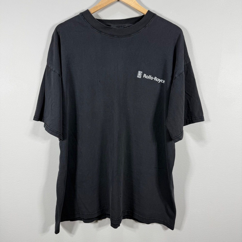 Vintage Rolls Royce Logo T-Shirt Black - Size XXL